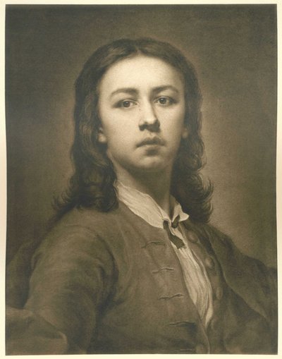Self-Portrait in a Red Coat by Anton Raphael Mengs
